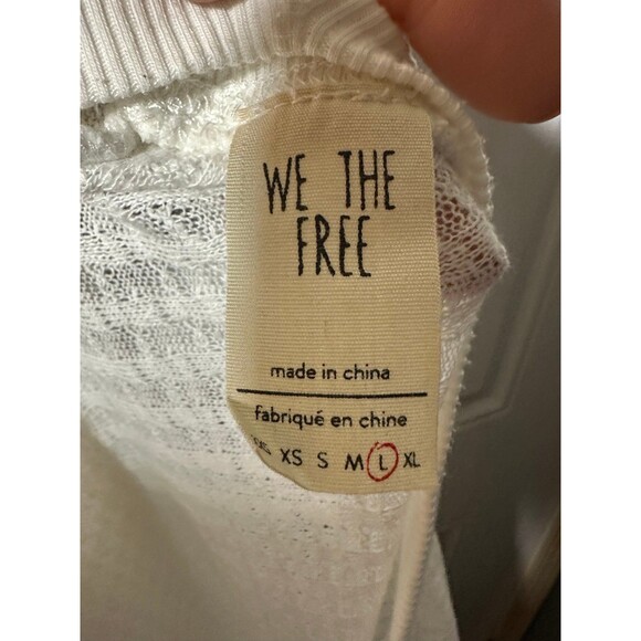 We the Free V neck thermal oversized long sleeve top - Picture 4 of 6